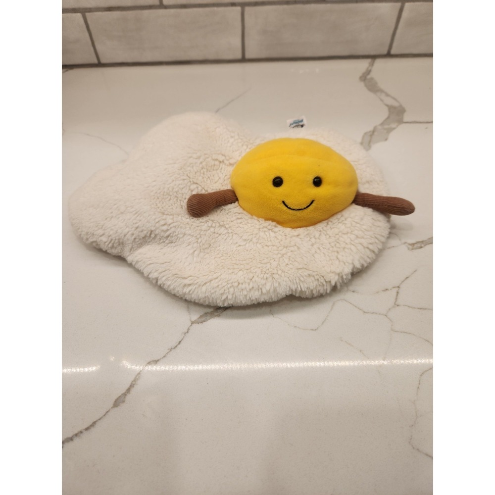 Jellycat Amuseables Fried Egg Smiling Happy Face Rare Hard To Find